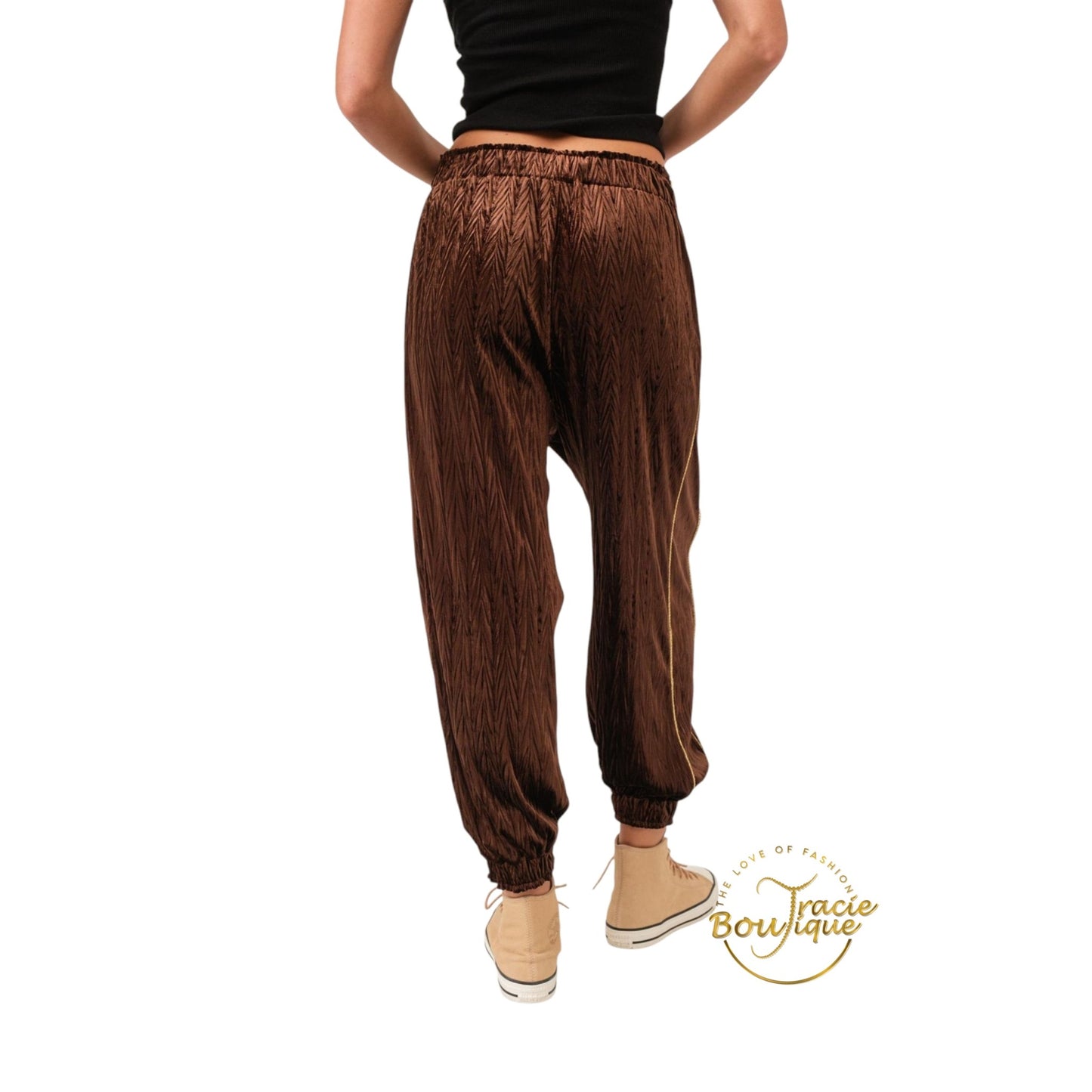 Brown Sugar Velour Jogging Suit