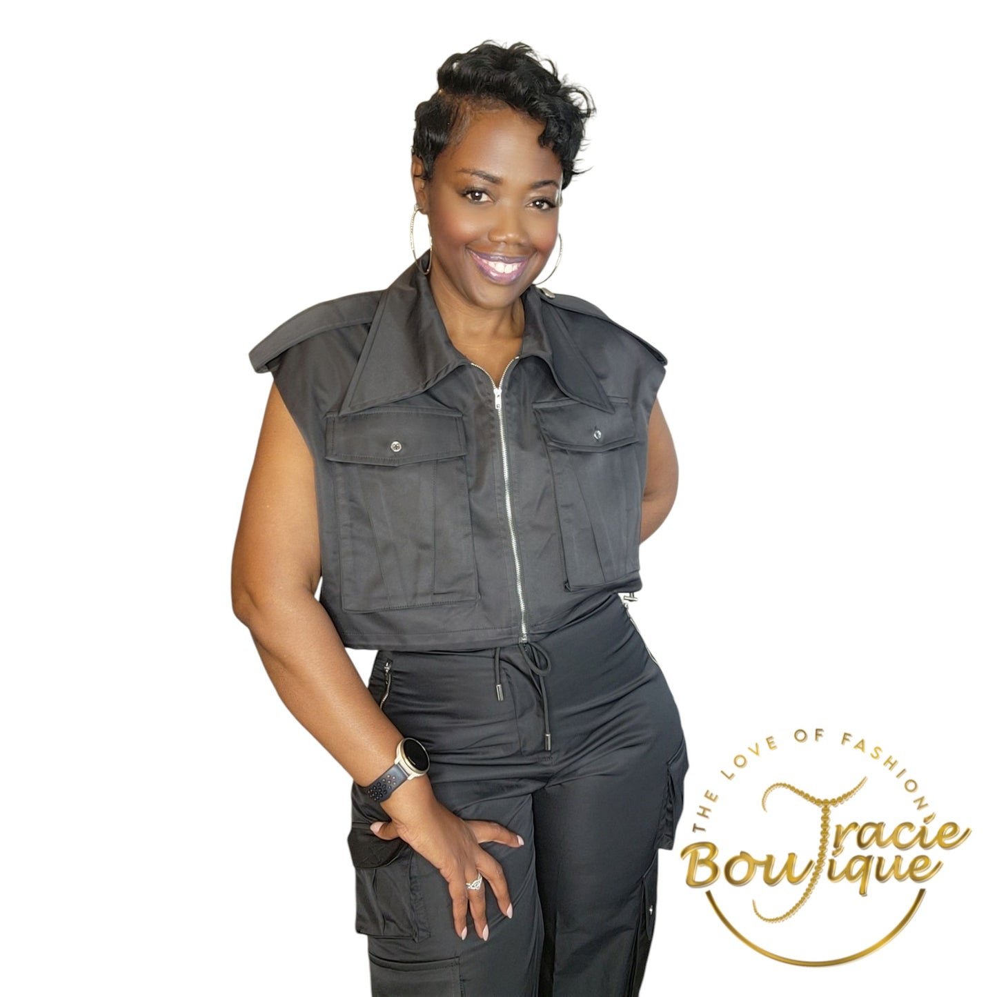 Chanelle Ivey Two-Piece Cargo Set