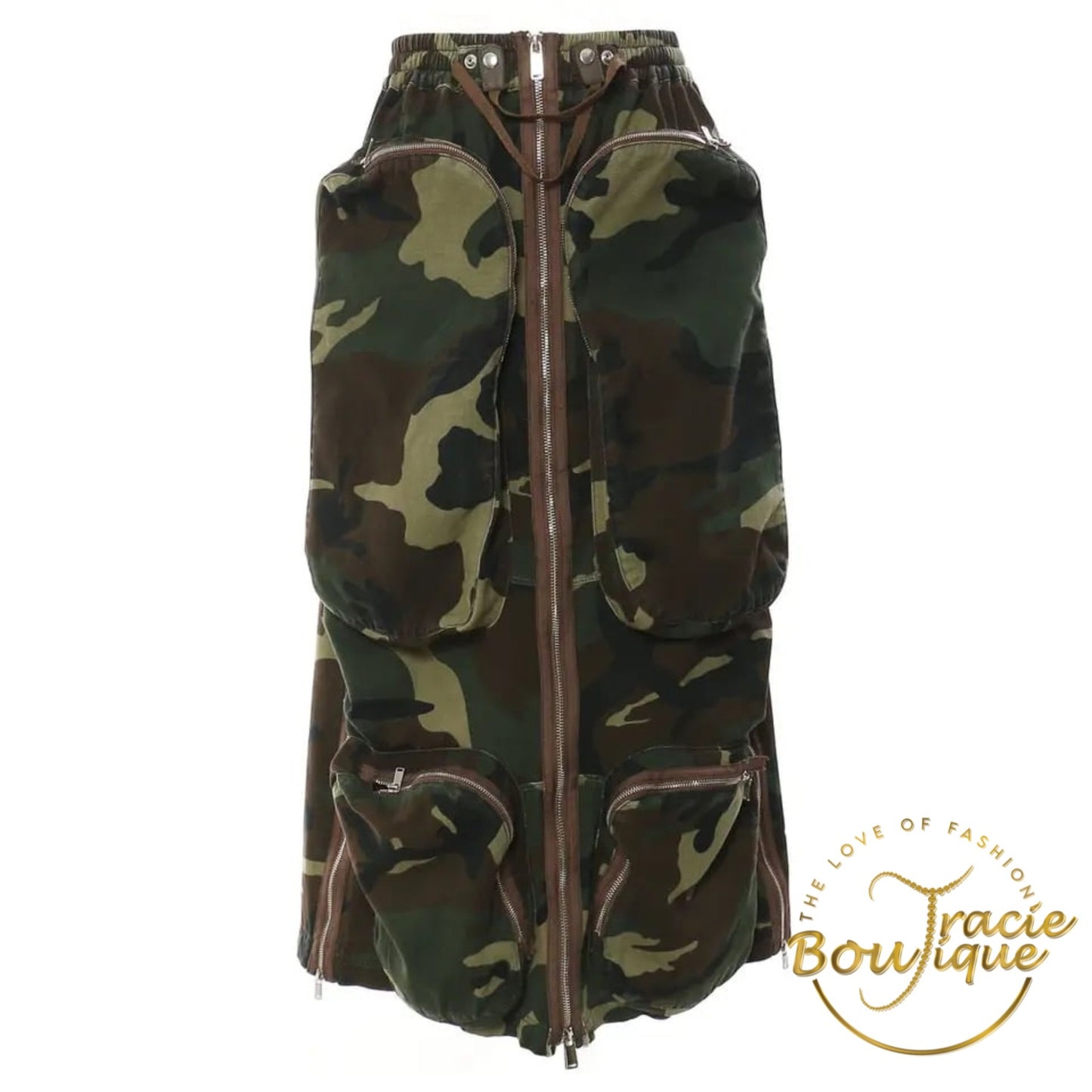 "Got Pockets" Camouflage Cargo Skirt