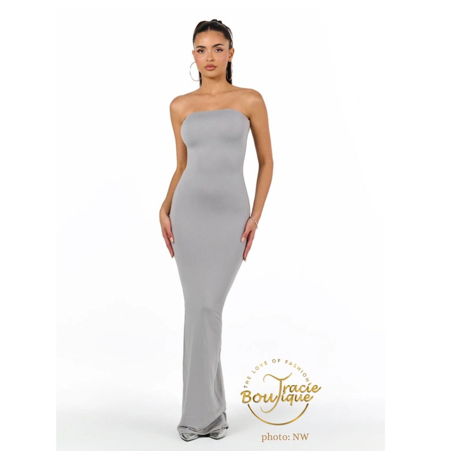 Gray-ish Bare Tube Dress