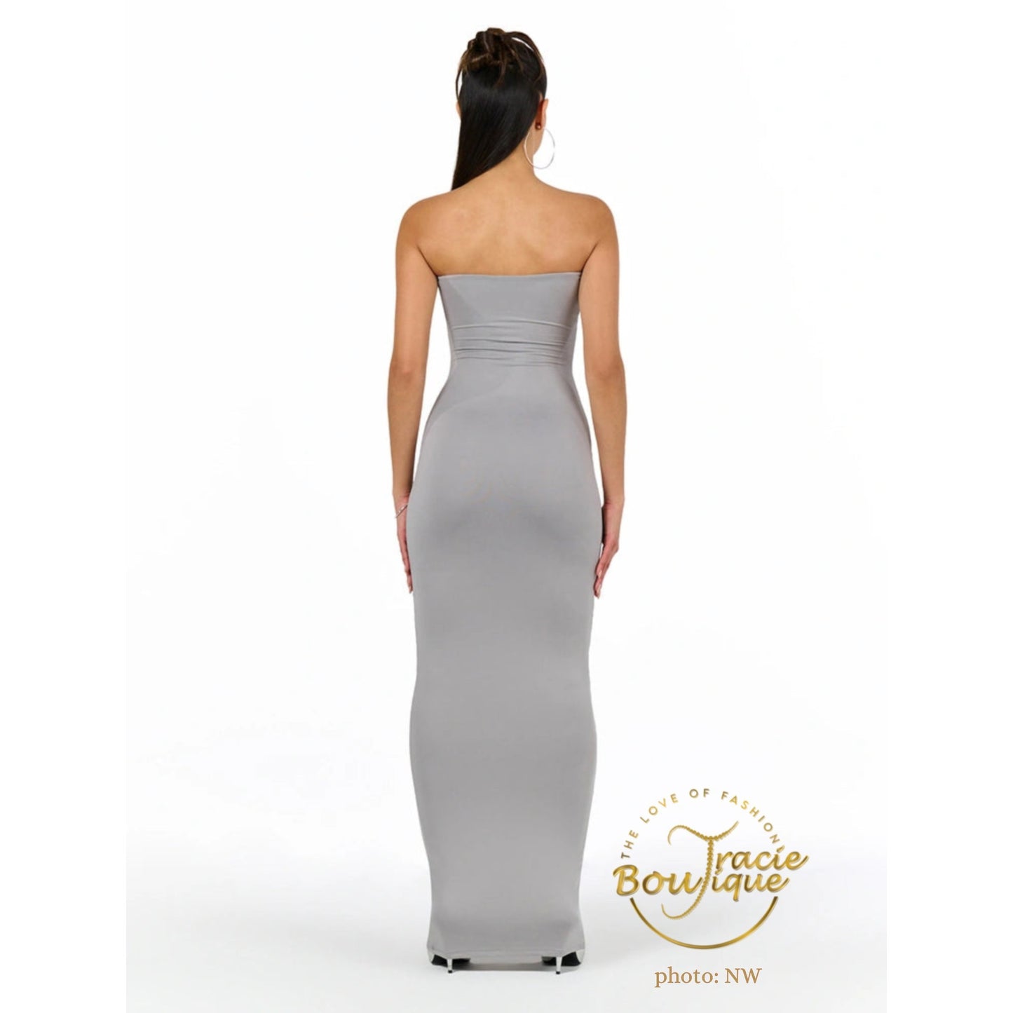 Gray-ish Bare Tube Dress