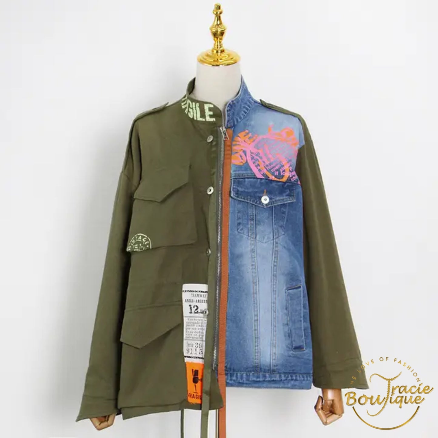 Half-n-Half Denim Jacket