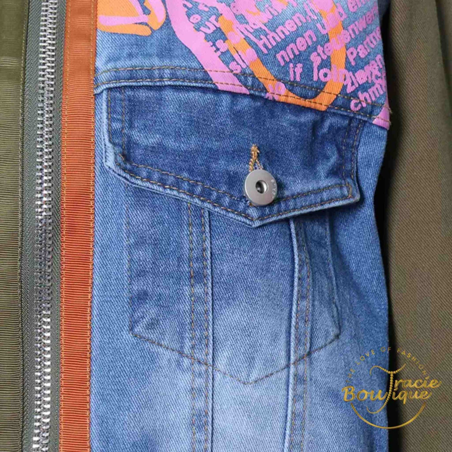 Half-n-Half Denim Jacket