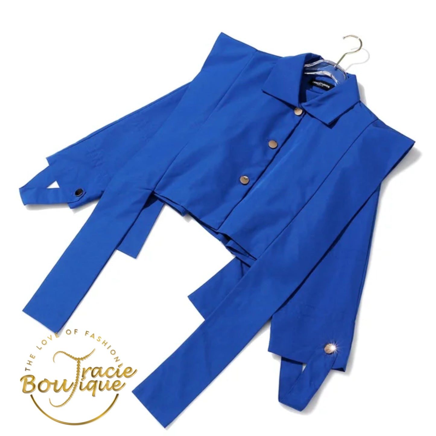 Janet Freestyle Electric Blue Shirt Jacket