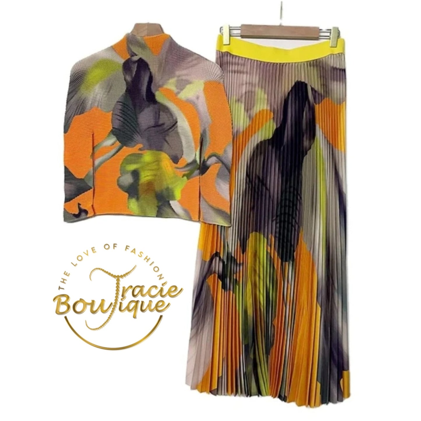 Orchid Oasis Top and Skirt Set