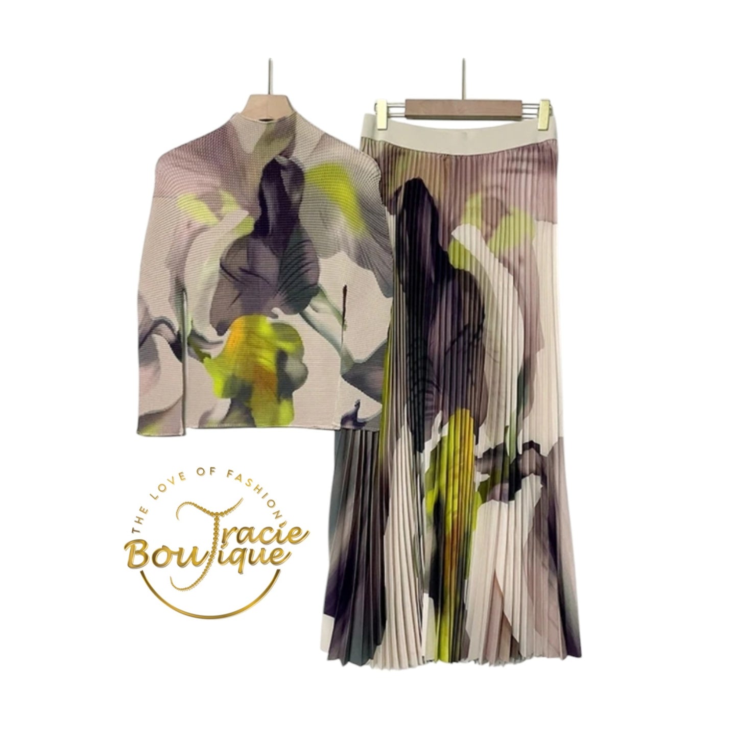 Orchid Oasis Top and Skirt Set