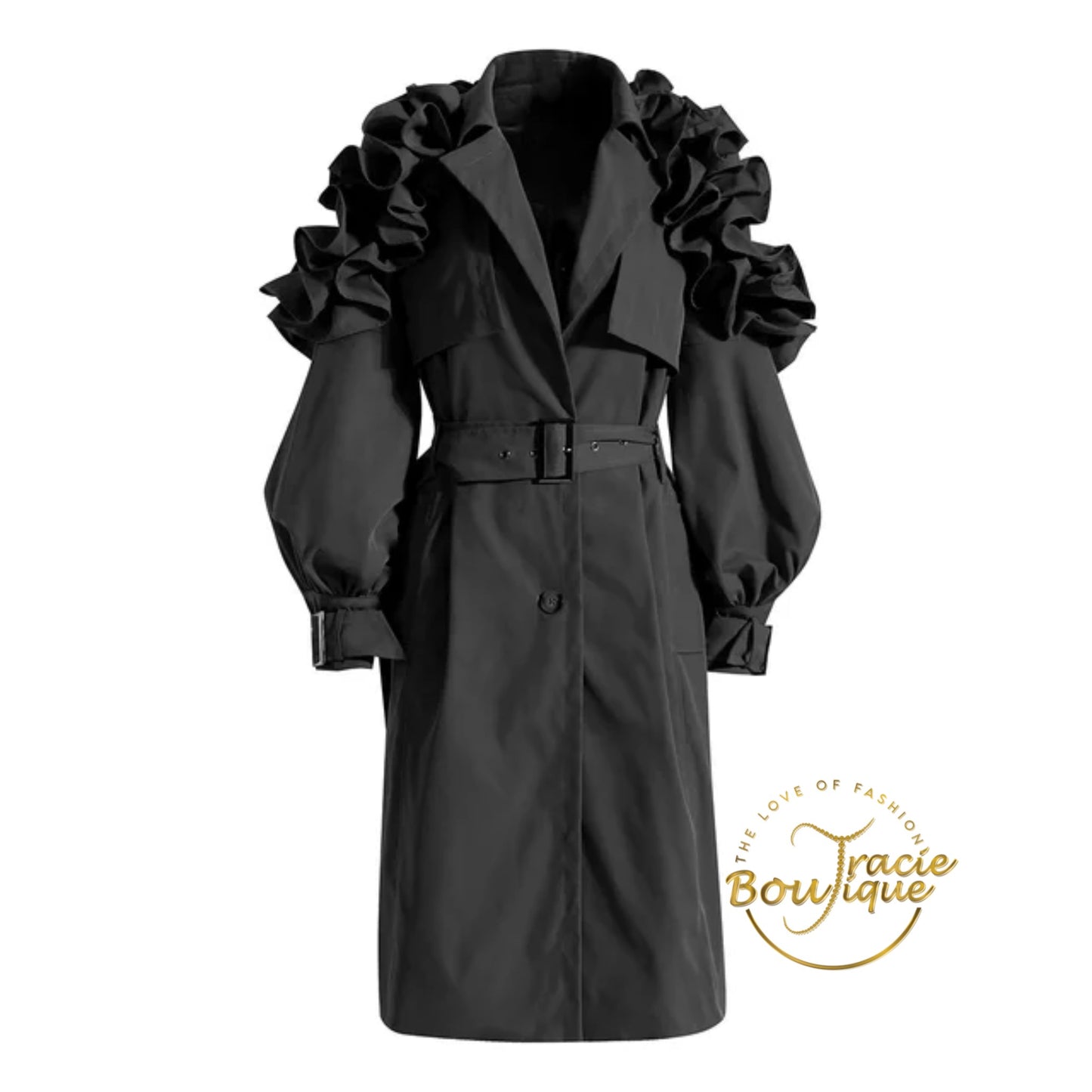 Rose Petal Trench Coat