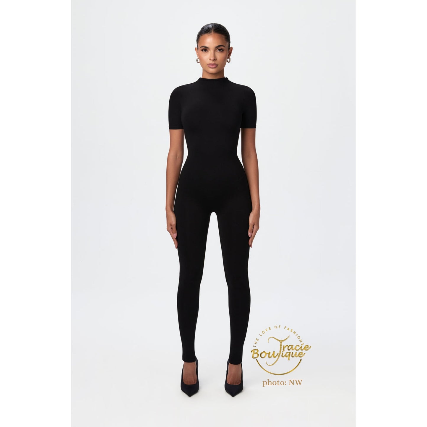 Sculpt Me Short Sleeve Curvy Jumpsuit