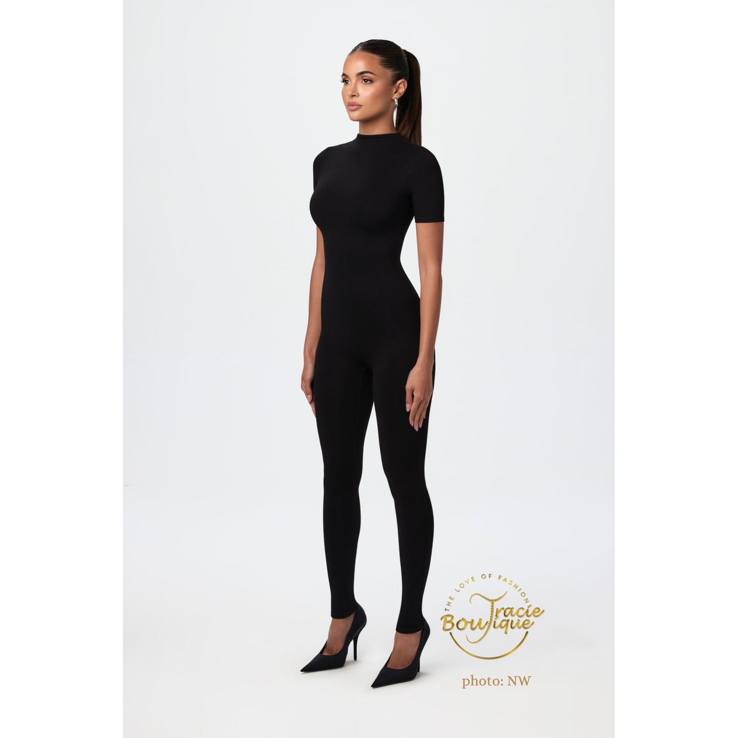 Sculpt Me Short Sleeve Curvy Jumpsuit