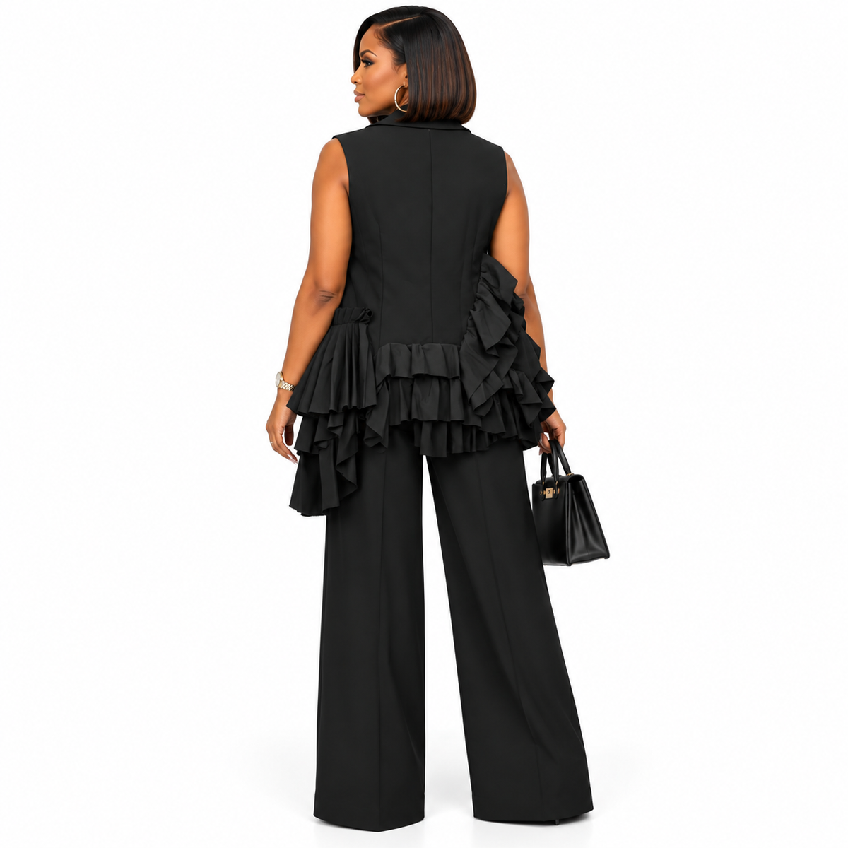 The Taylor Ruffled Statement Vest