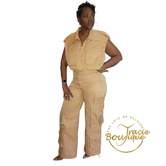 Chanelle Ivey Two-Piece Cargo Set