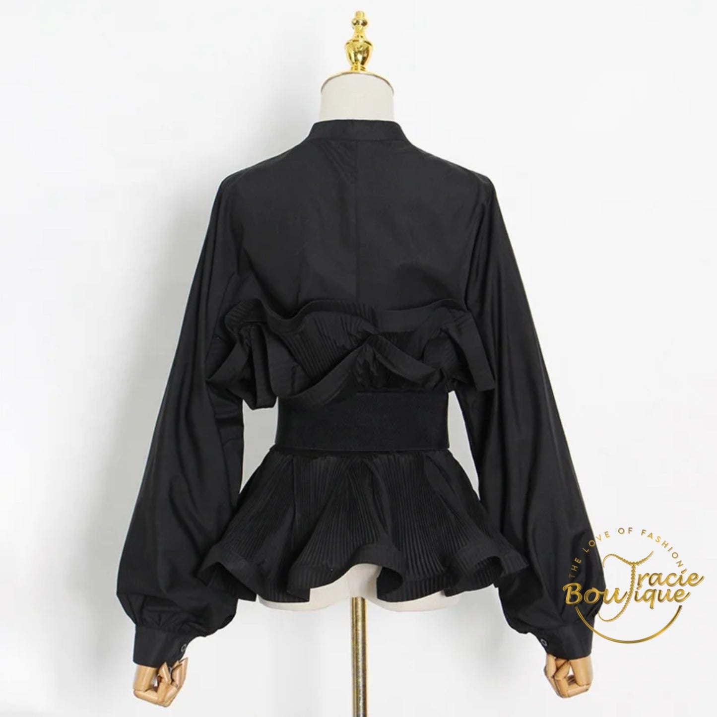 The Regal Ruffle Belted Blouse