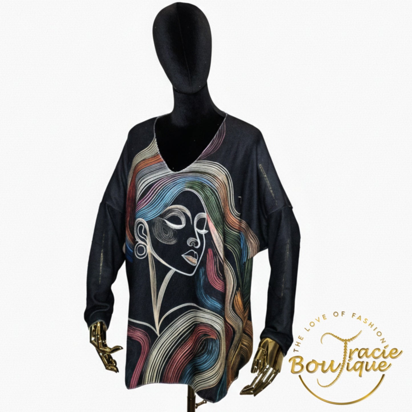 The Line Art Queen Top