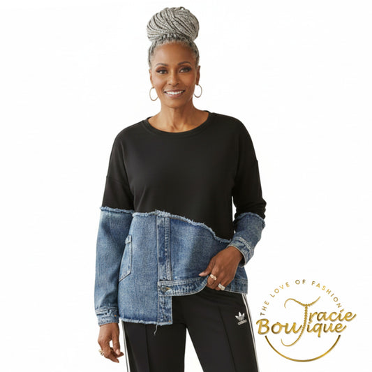The Denim Fusion Sweatshirt