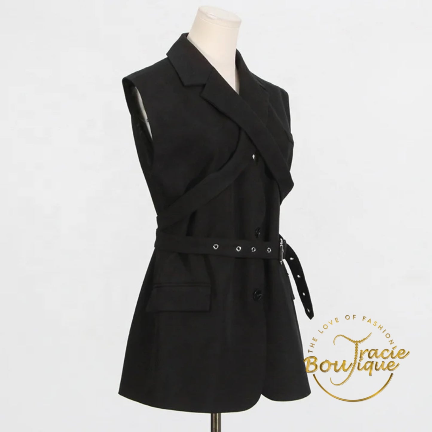 The Luxe Cross-Strap Blazer Vest