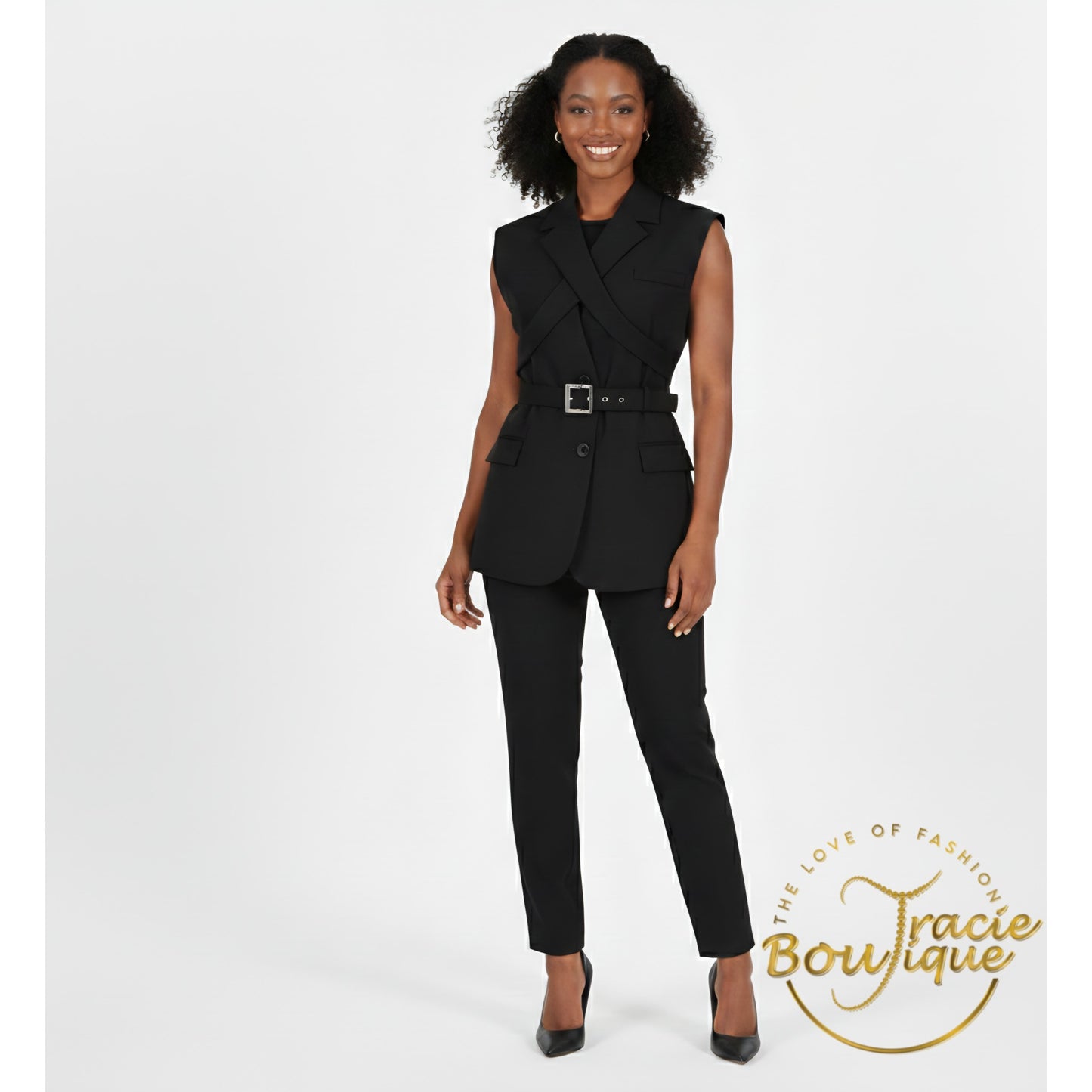 The Luxe Cross-Strap Blazer Vest