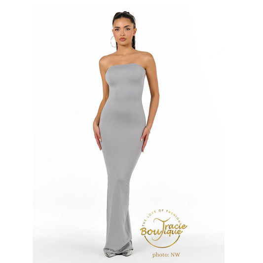 Gray-ish Bare Tube Dress