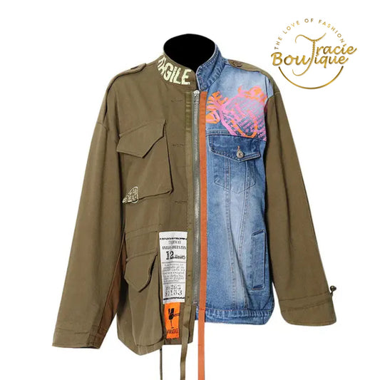 Half-n-Half Denim Jacket