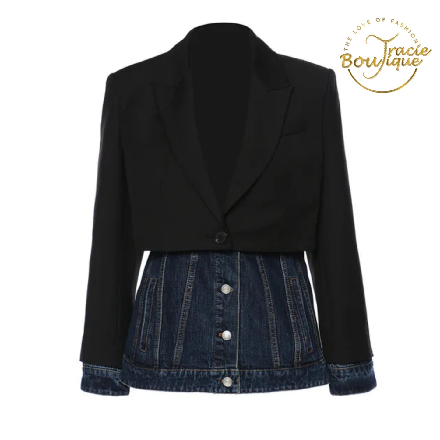 Half Business Denim Jacket