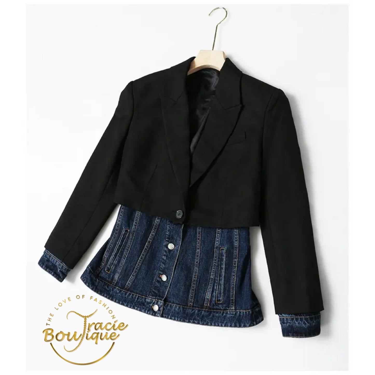 Half Business Denim Jacket