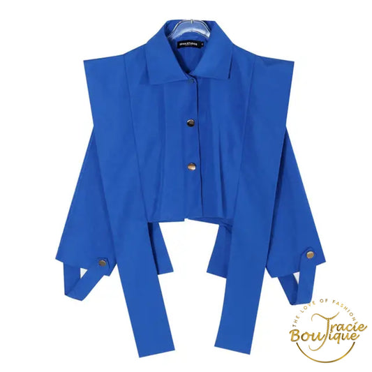 Janet Freestyle Electric Blue Shirt Jacket