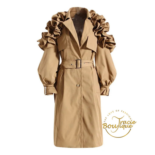 Rose Petal Trench Coat