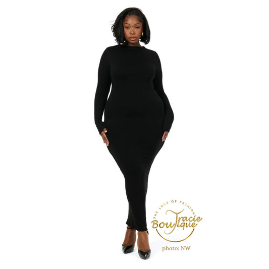 Sculpt Me Mock Neck Dress