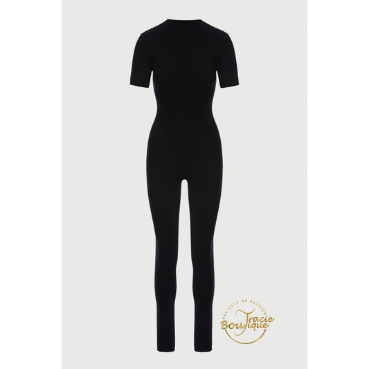 Sculpt Me Short Sleeve Curvy Jumpsuit