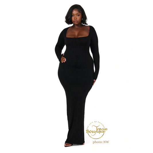 Sculpt Me Square Maxi Dress