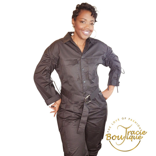 Tie Me Down Cargo Jumpsuit