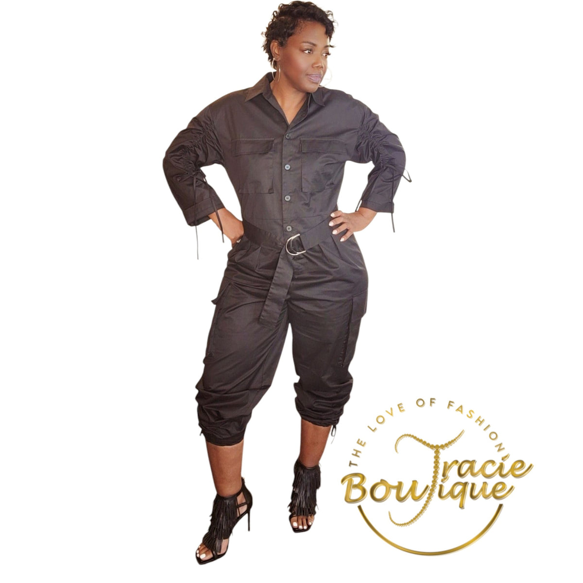 Tie Me Down Cargo Jumpsuit