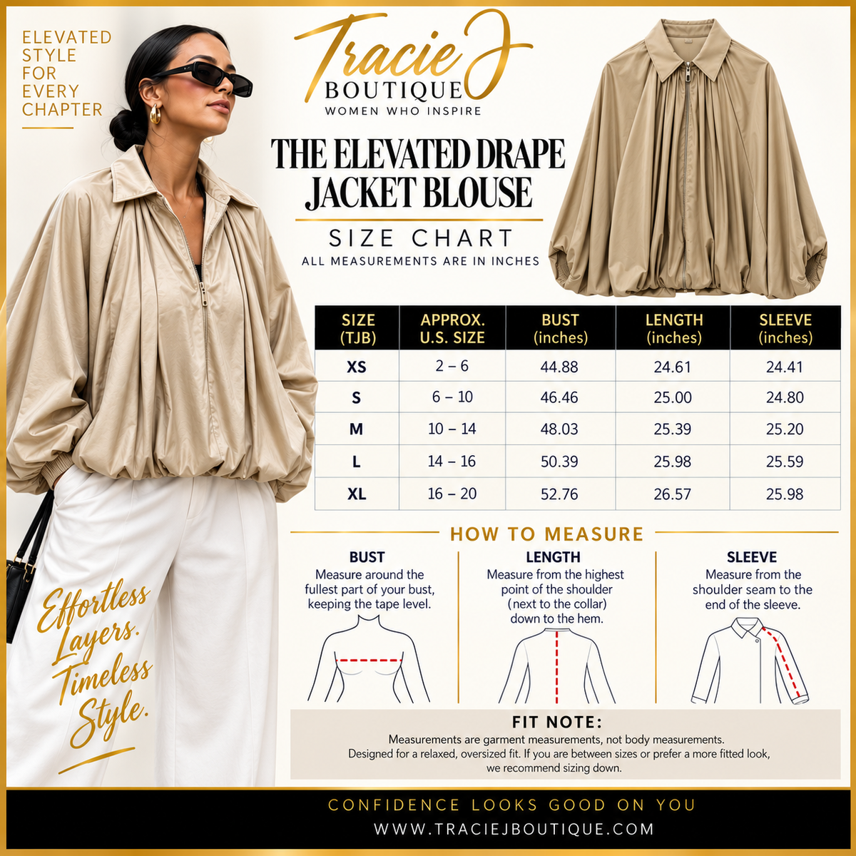 The Elevated Drape Jacket Blouse