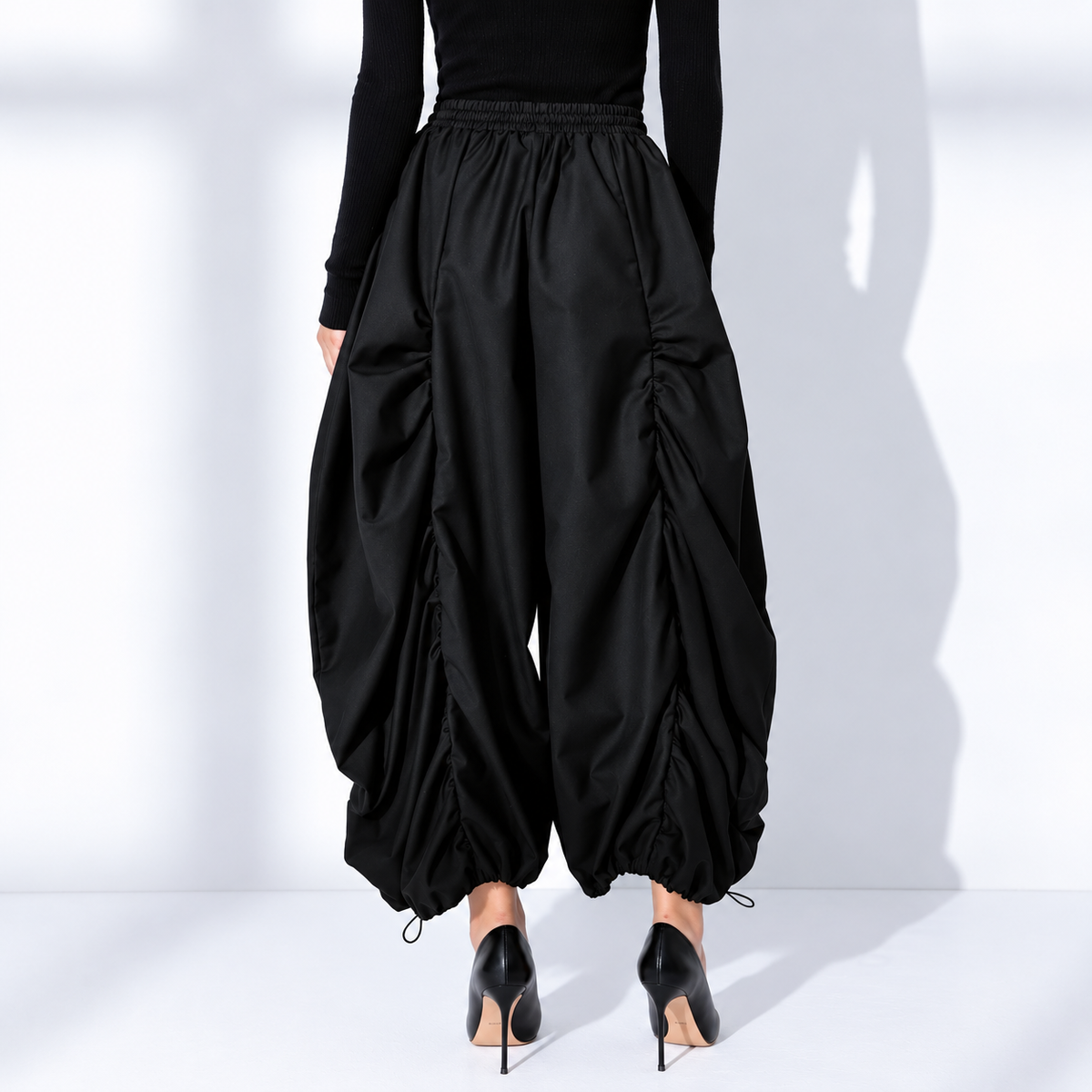 Monroe Ruched Structured Pants