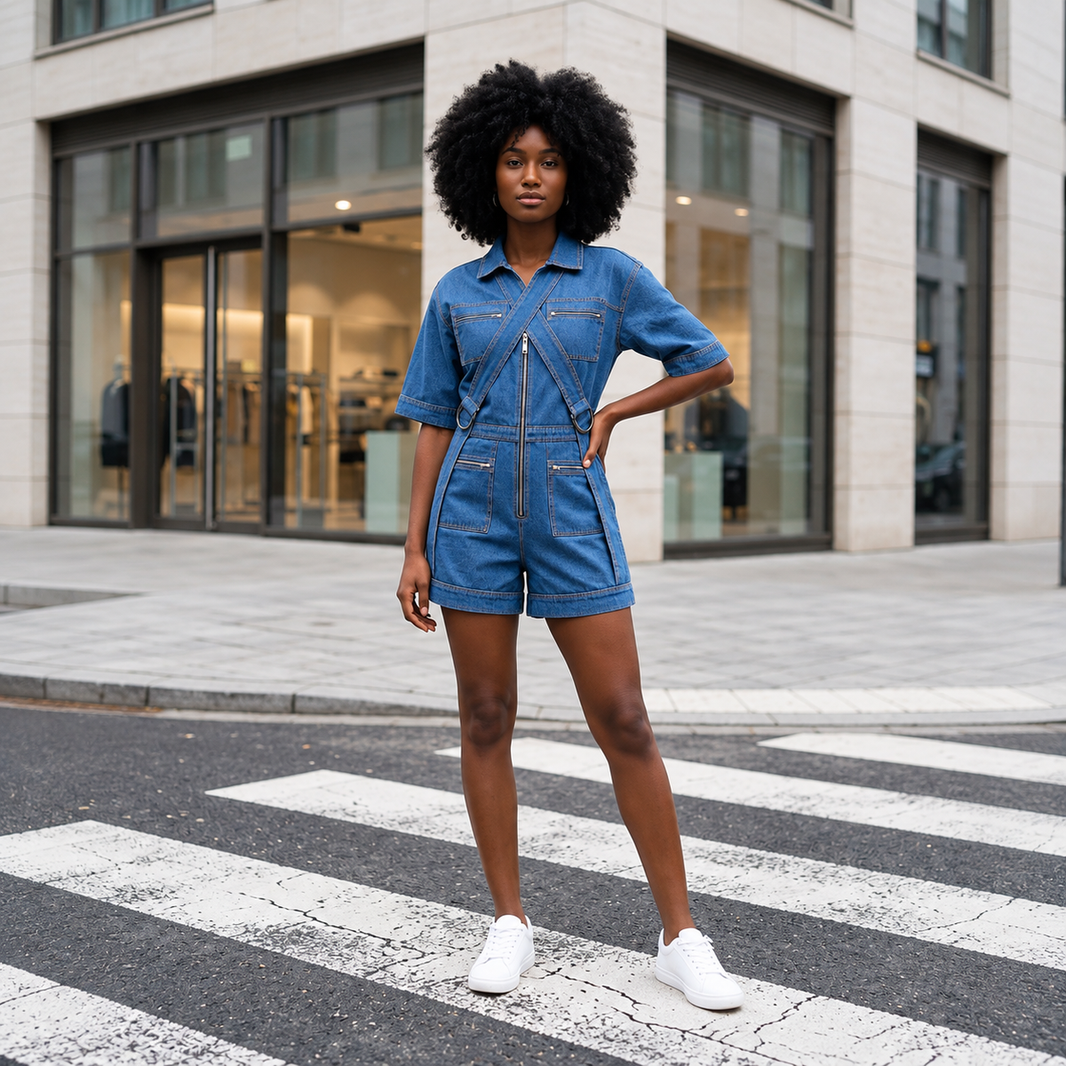 Tracie's Belted Short Jumpsuit