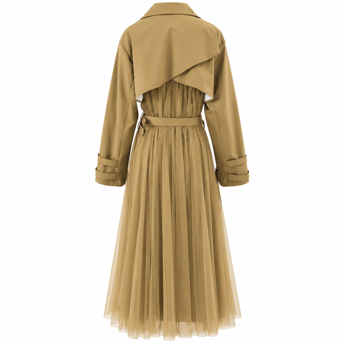 Monroe Tulle Trench Duster